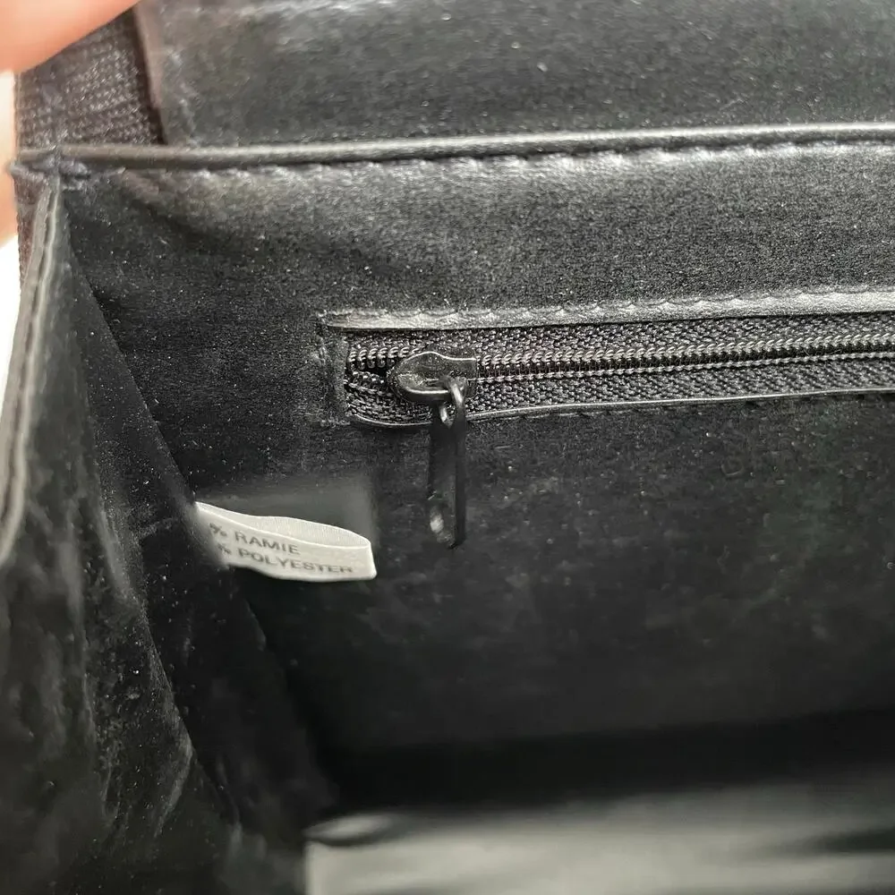 Vintage y2k Black Shoulder Bag Classic Structured Minimalist 2000s Sleek